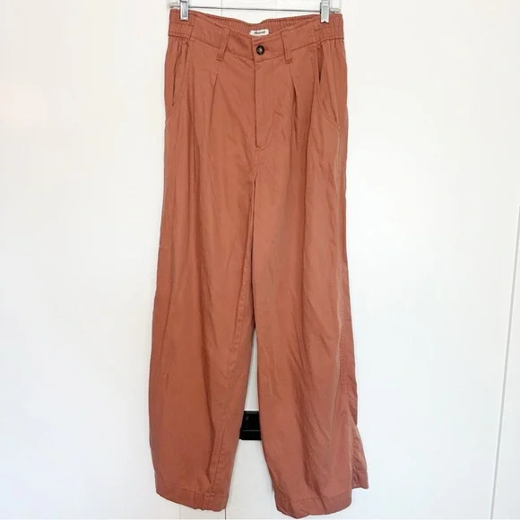 Madewell Neale Straight-Leg Drapeweave Pants 8 rose pink loose casual career - Picture 7 of 14